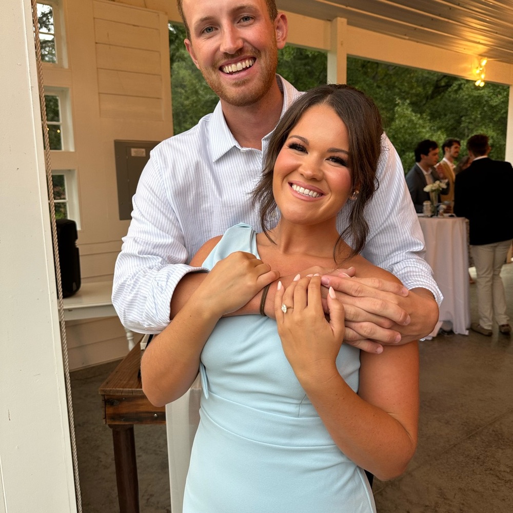 Azazie One Shoulder Light Blue Dress